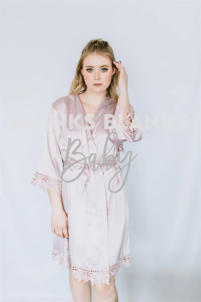 Brushed Satin Lace Edge Robes - BI-WEEKLY BUY IN