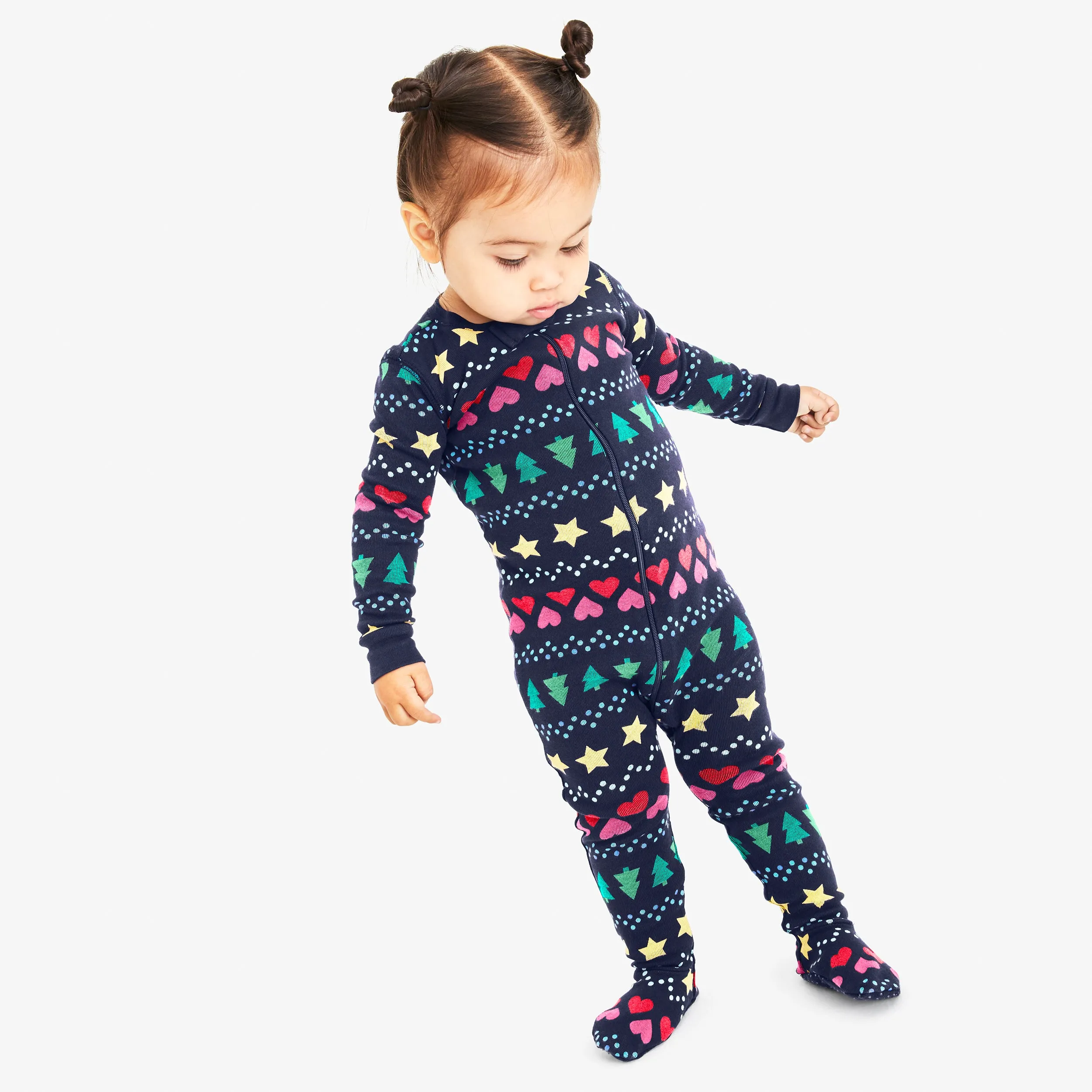 Clearance baby organic zip footie in fair isle