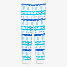 Clearance kids organic pj pant in frosty fair isle