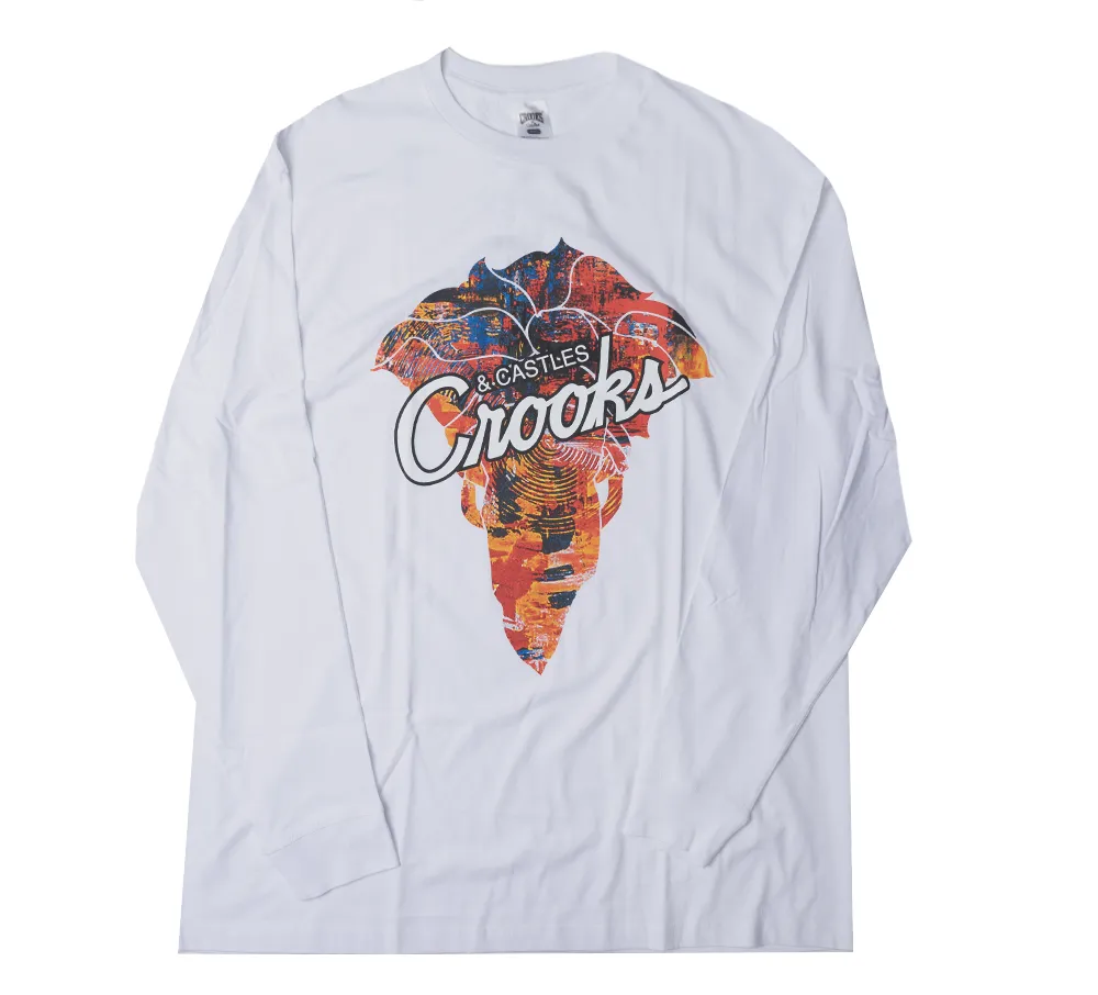 CROOKS & CASTLES LONG SLEEVE SHIRT WHITE - QS210753