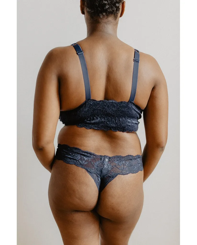 Curvy Sweetie Bralette - Navy Blue *FINAL SALE*