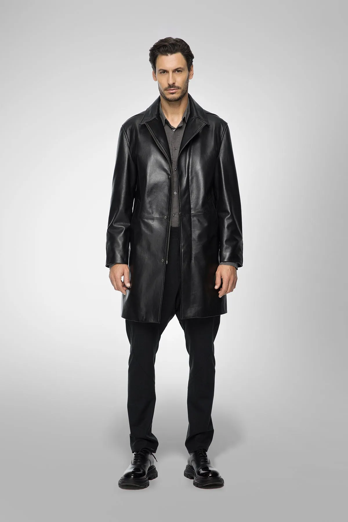 Effe - Black Leather Coat