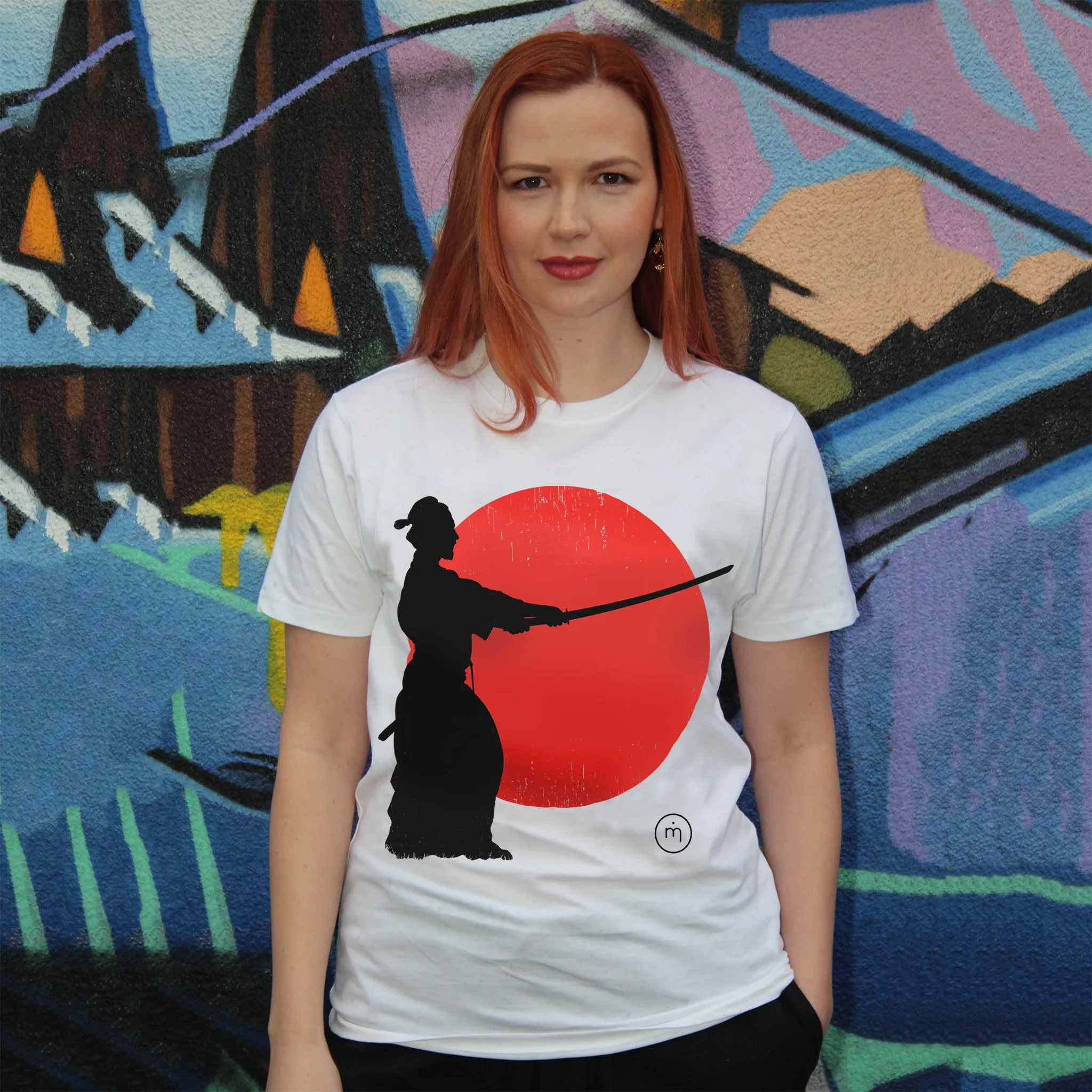 Fairtrade Unisex Samurai Sunset Organic Cotton T-shirt