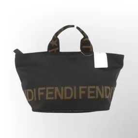 FENDI Zucca Canvas Hand Bag Black