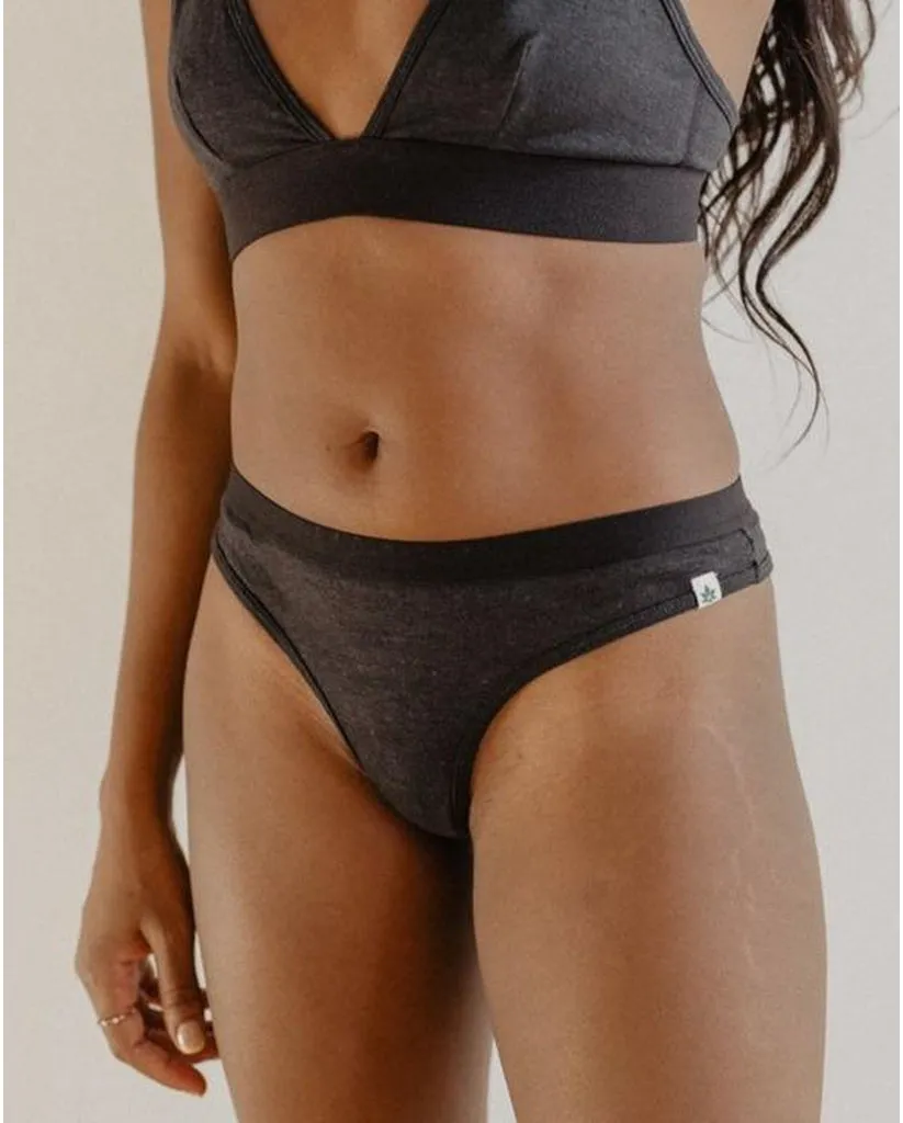 Hemp Thong Undies - Black *FINAL SALE*