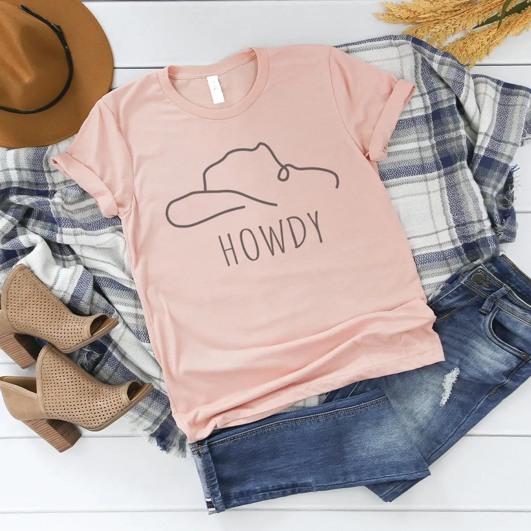 Howdy Hat Western Graphic T-Shirt - WE163