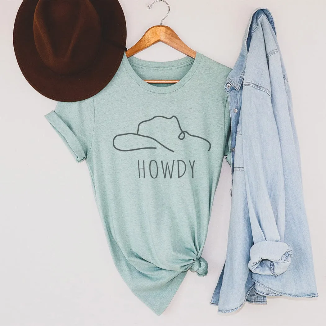 Howdy Hat Western Graphic T-Shirt - WE163