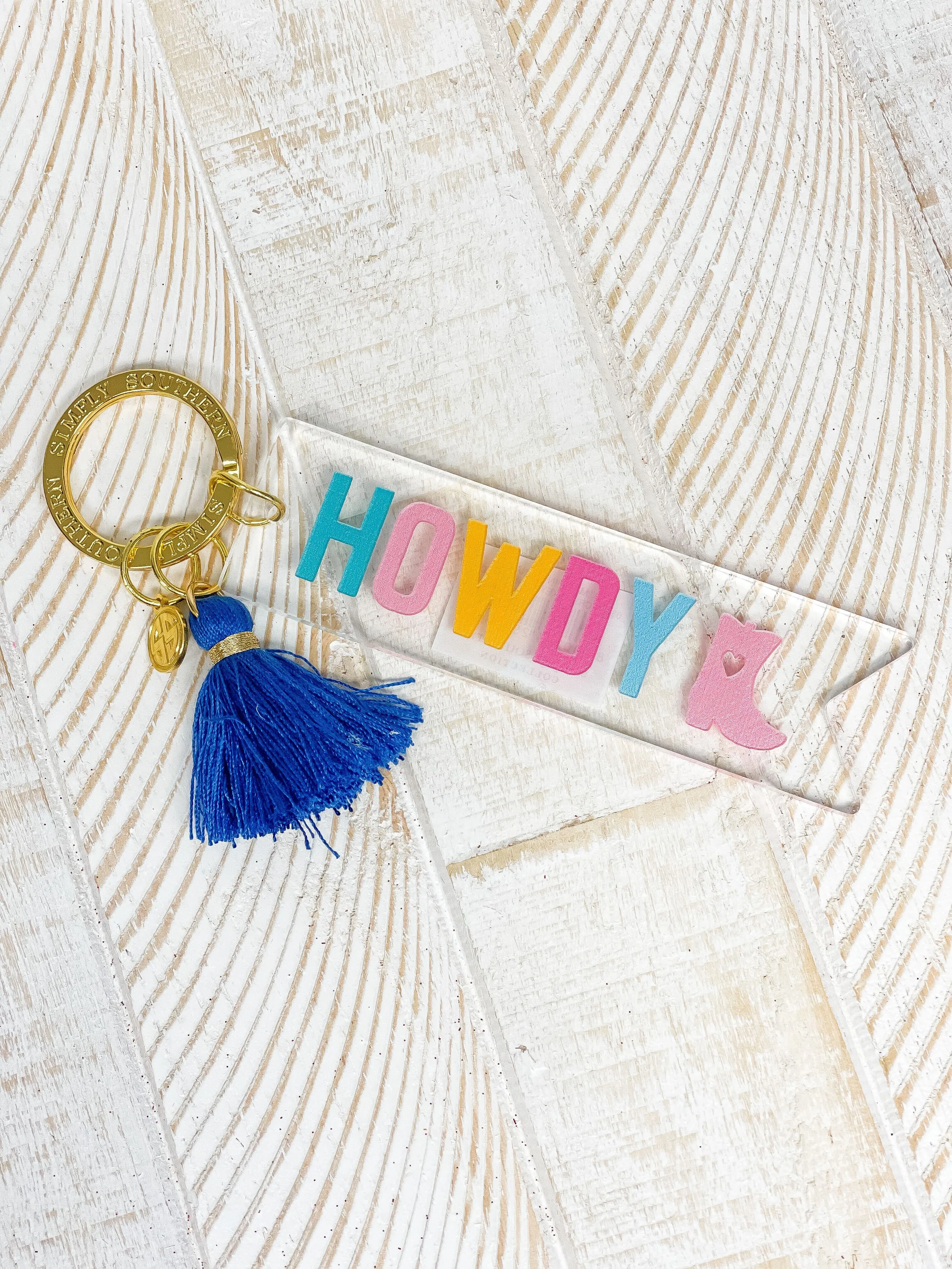 'Howdy' Tassel Keychain by Simply Southern