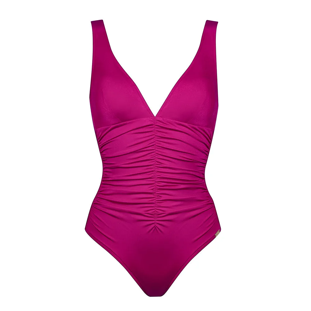 Impact Berry Glaze V-Neckline Swimsuit