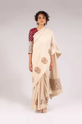 Ivory Sangi Saree