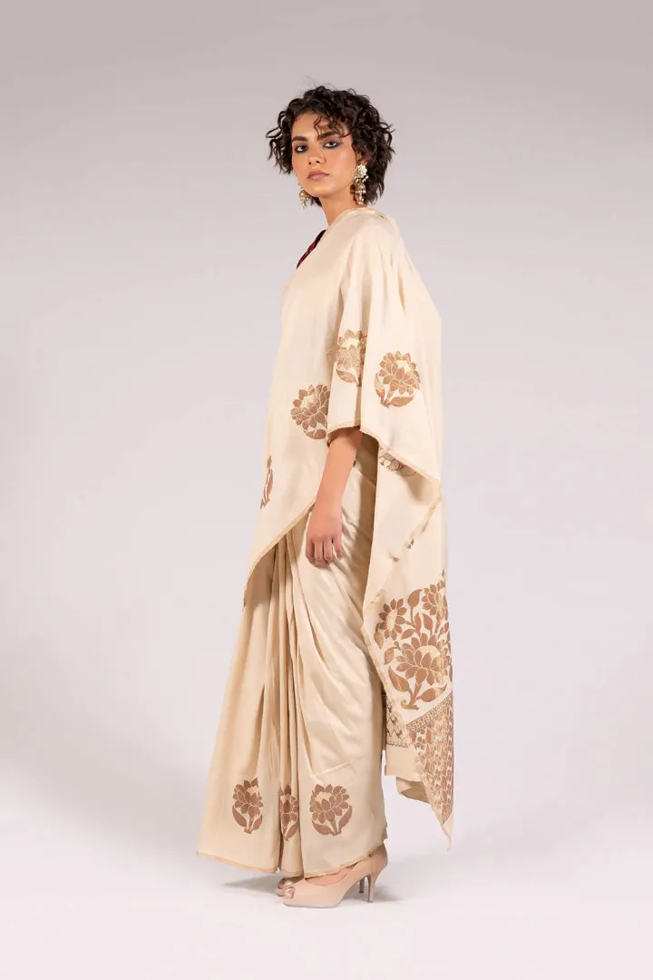 Ivory Sangi Saree