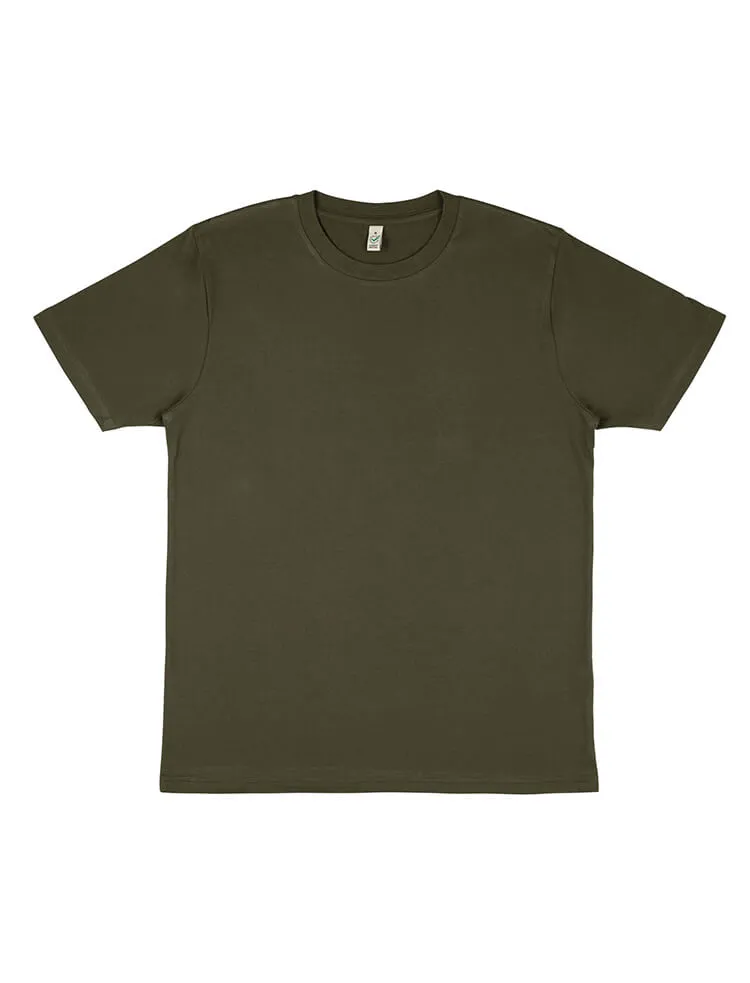 Khaki Unisex Fairtrade Organic Cotton Carbon Neutral T-shirt