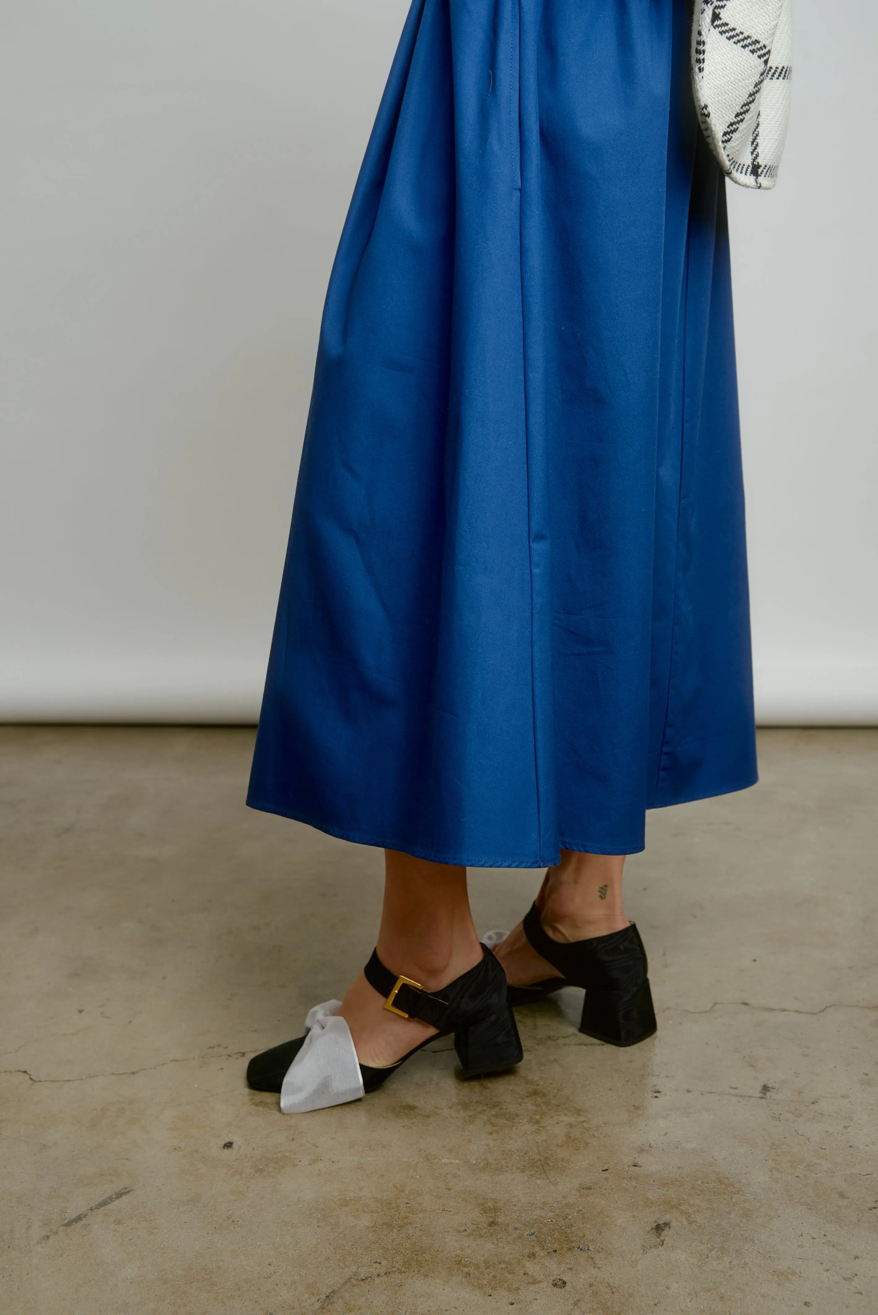 LE SKIRT |  french blue poplin