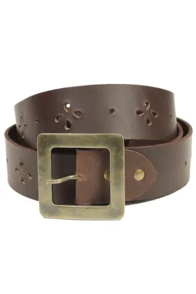 Leather Belt With Buckle