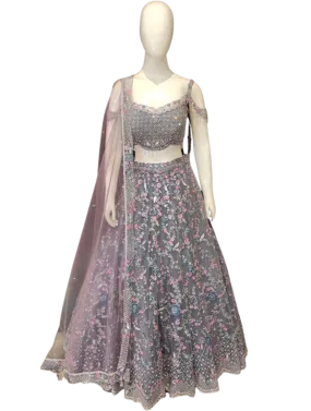 Lehenga with Net Dupatta