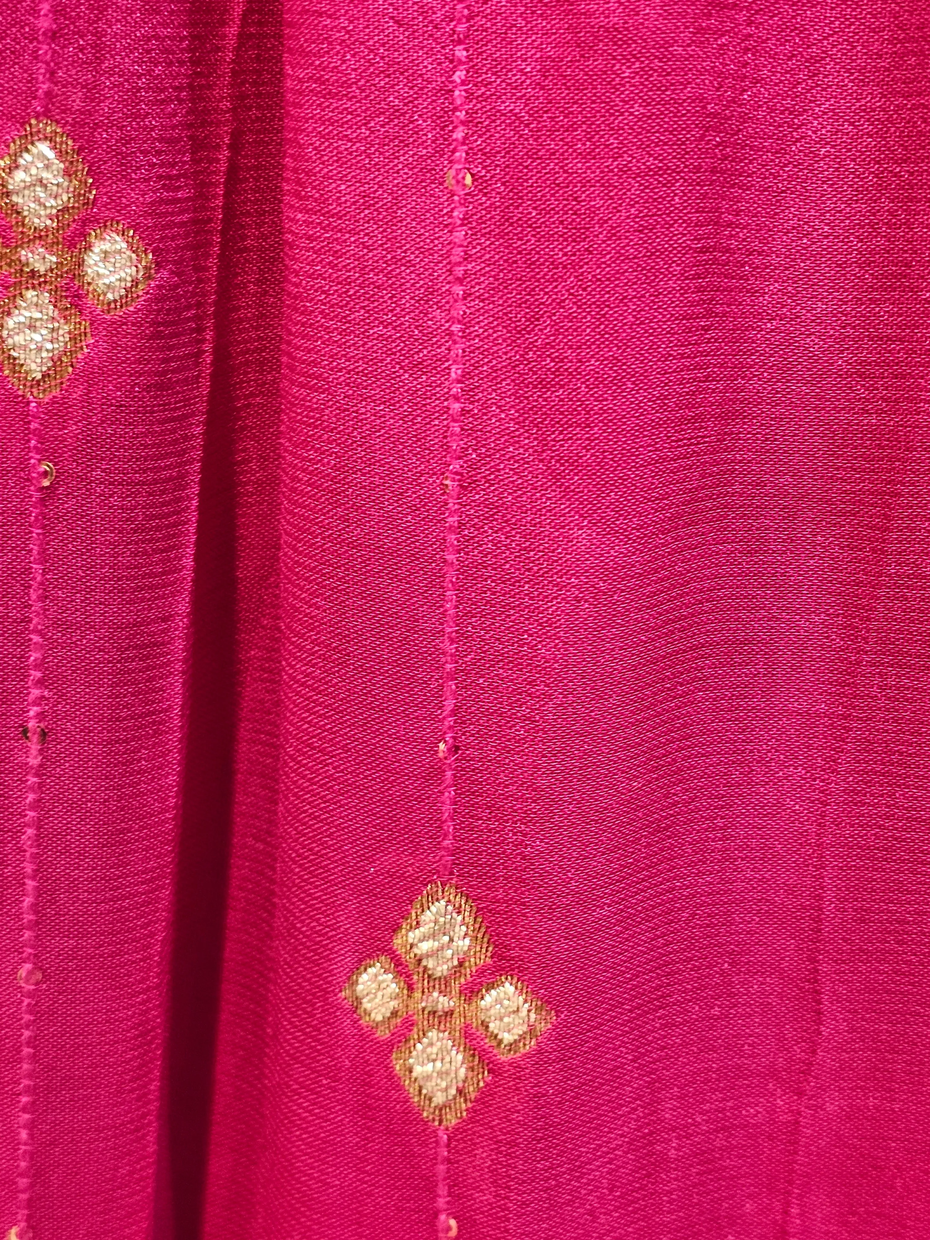 Magenta Lehenga Choli with Potli