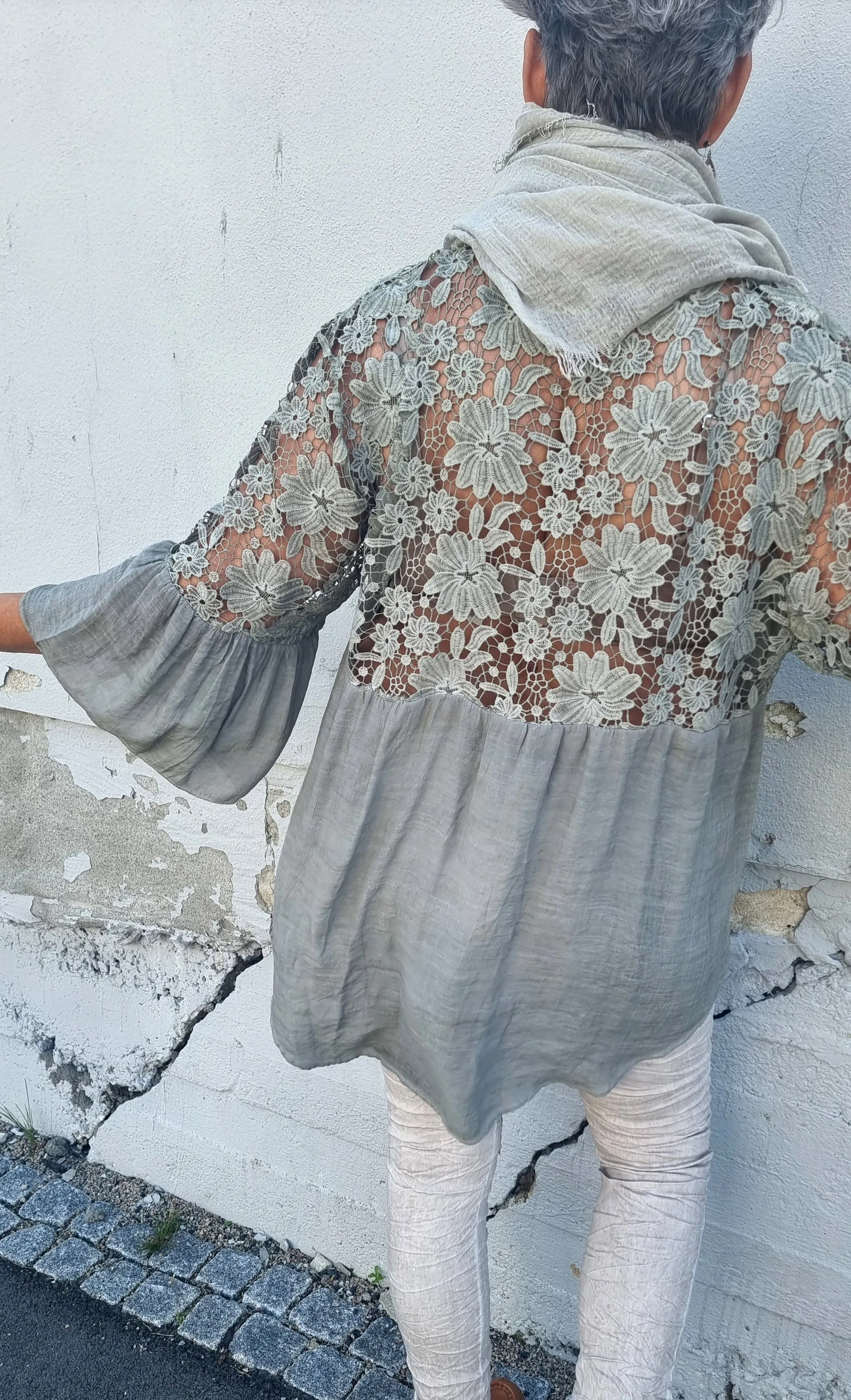 Maiken Lace Blouse Kaki