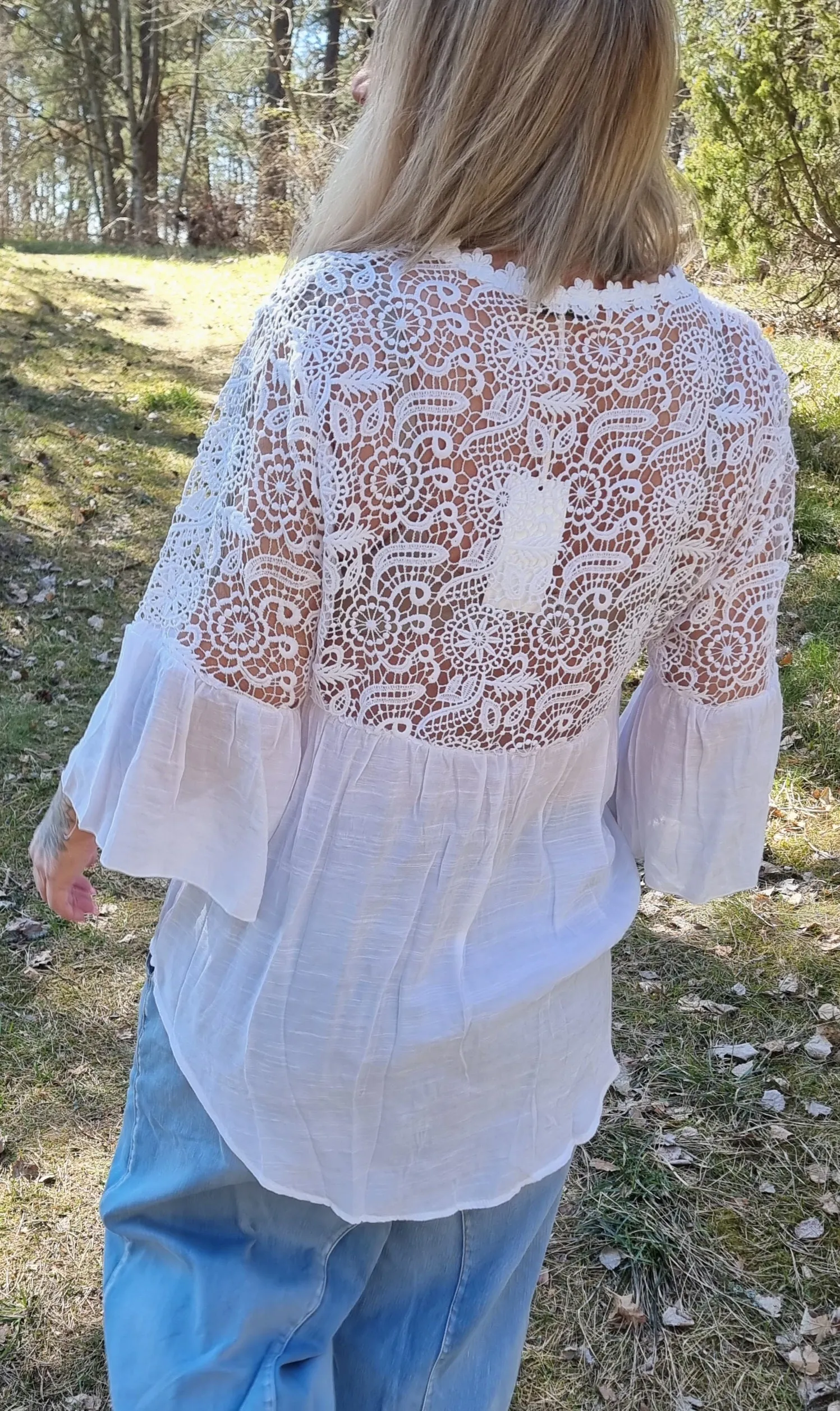 Maiken Lace Blouse White