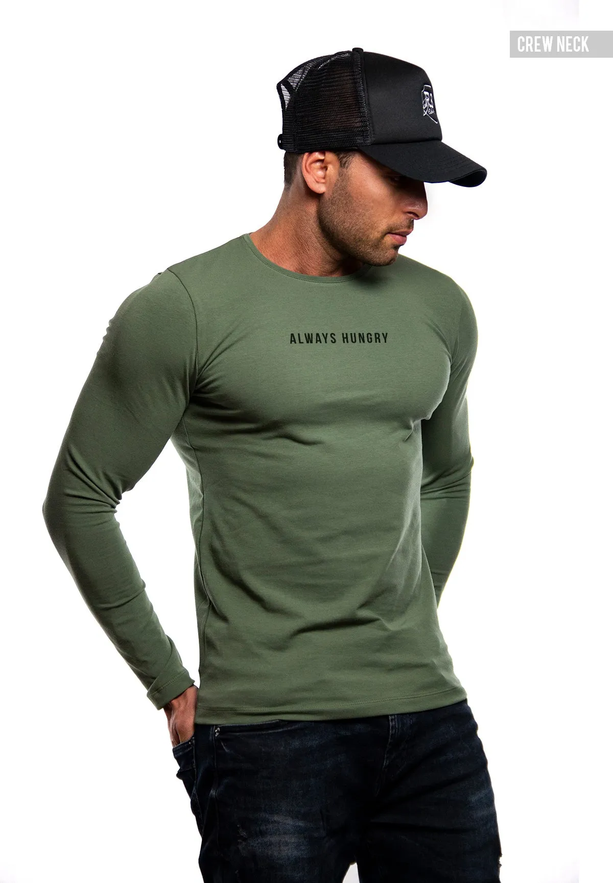 Mens Long Sleeve T-shirt "Always Hungry" MD916