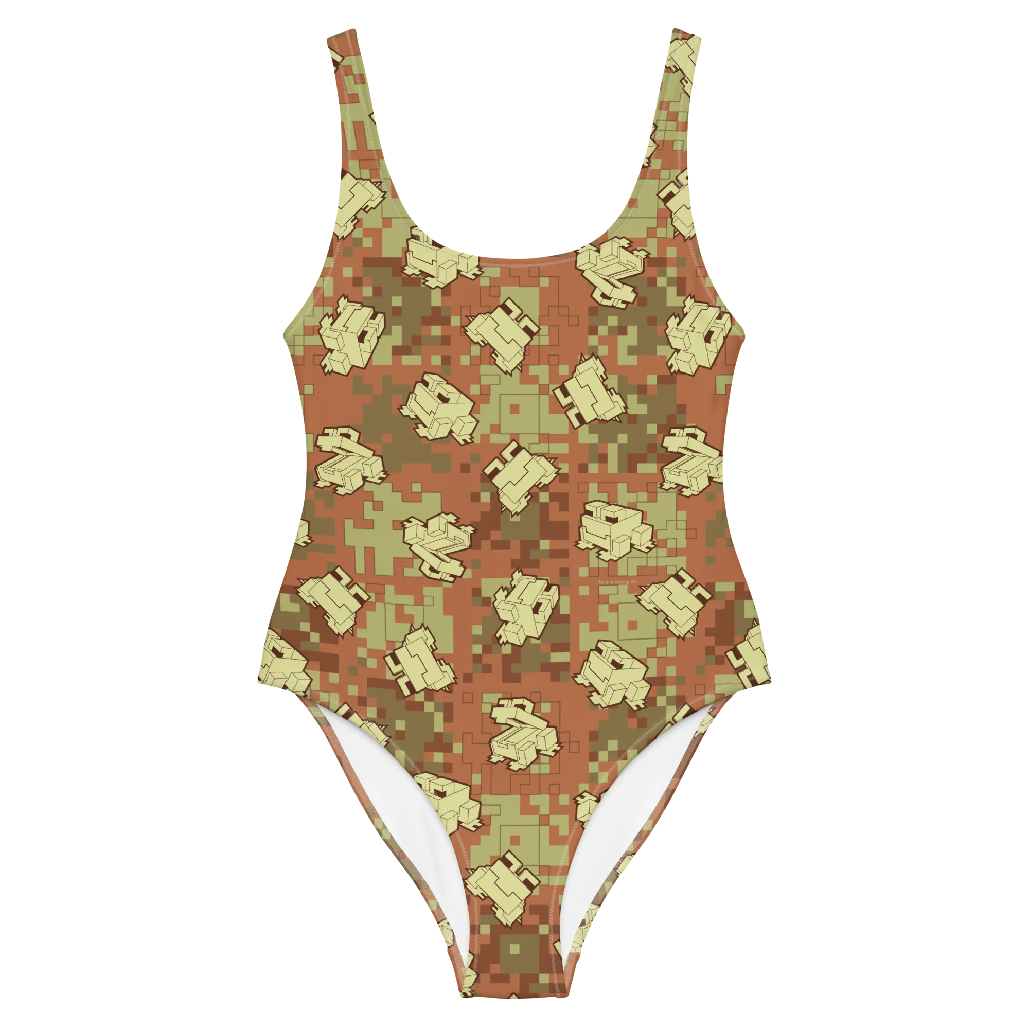 Minecraft Camo Frog All Over Print Women's One-Piece Swimsuit