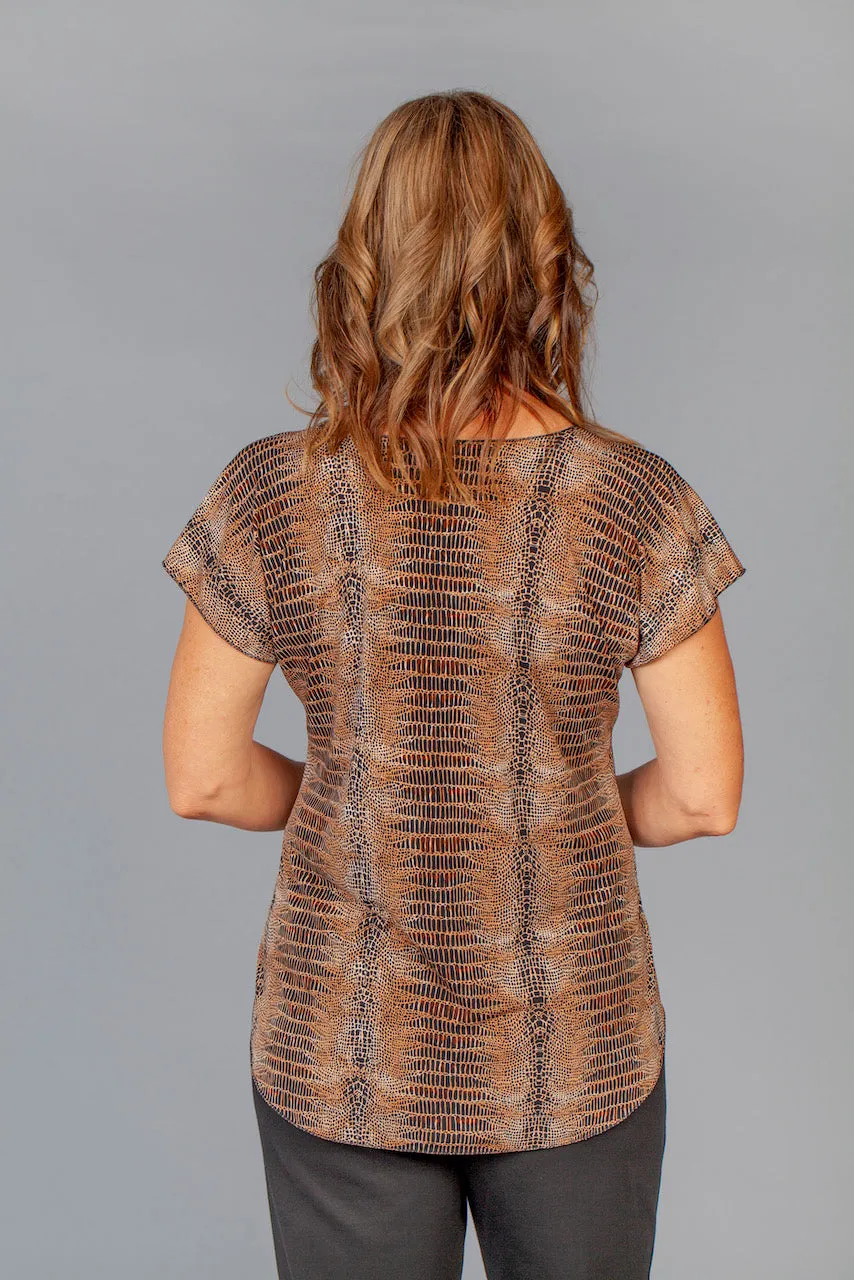 Nairobi Print Short Sleeve Jersey Top