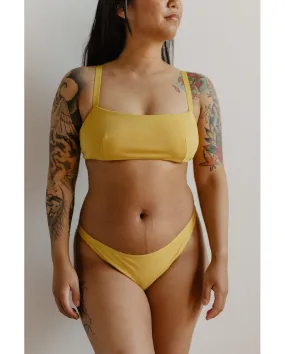 Organic Cotton Bandeau Bralette - Mustard *FINAL SALE*