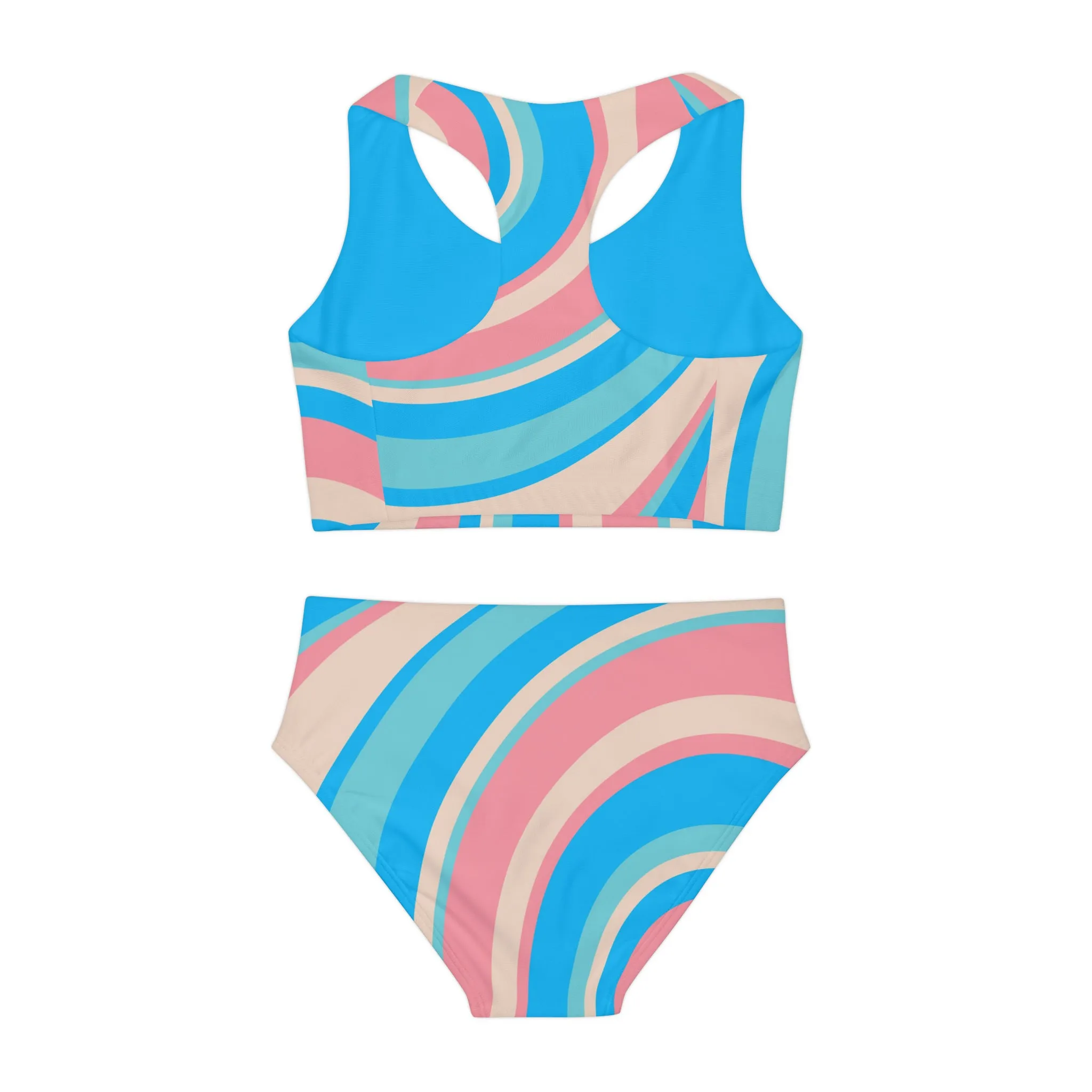 Pastels Vibes Girls Two Piece Swimsuit