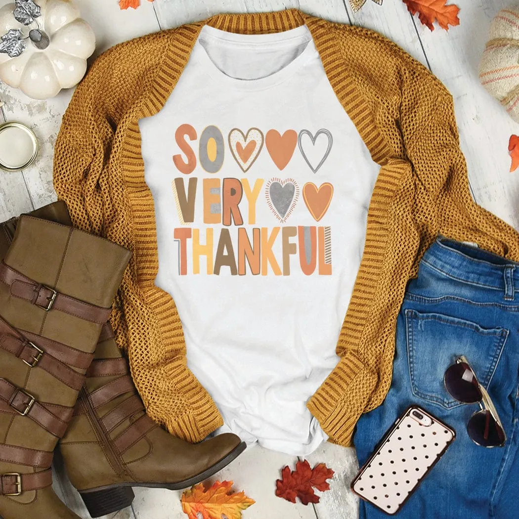 So Very Thankful Fall Graphic T-Shirt - FA150