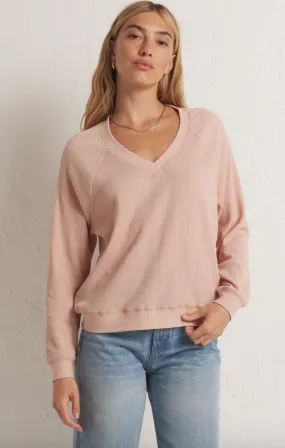 The Arlo V-Neck Waffle Top