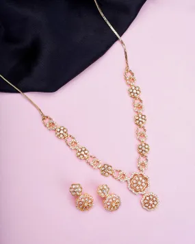 Traditional Round Gold Plated Necklace Set