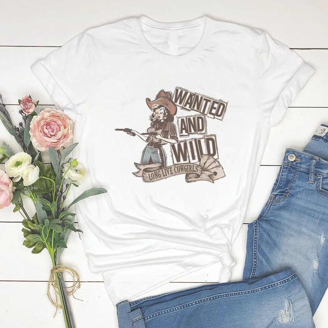 Wanted and Wild Western Graphic T-Shirt - WE218