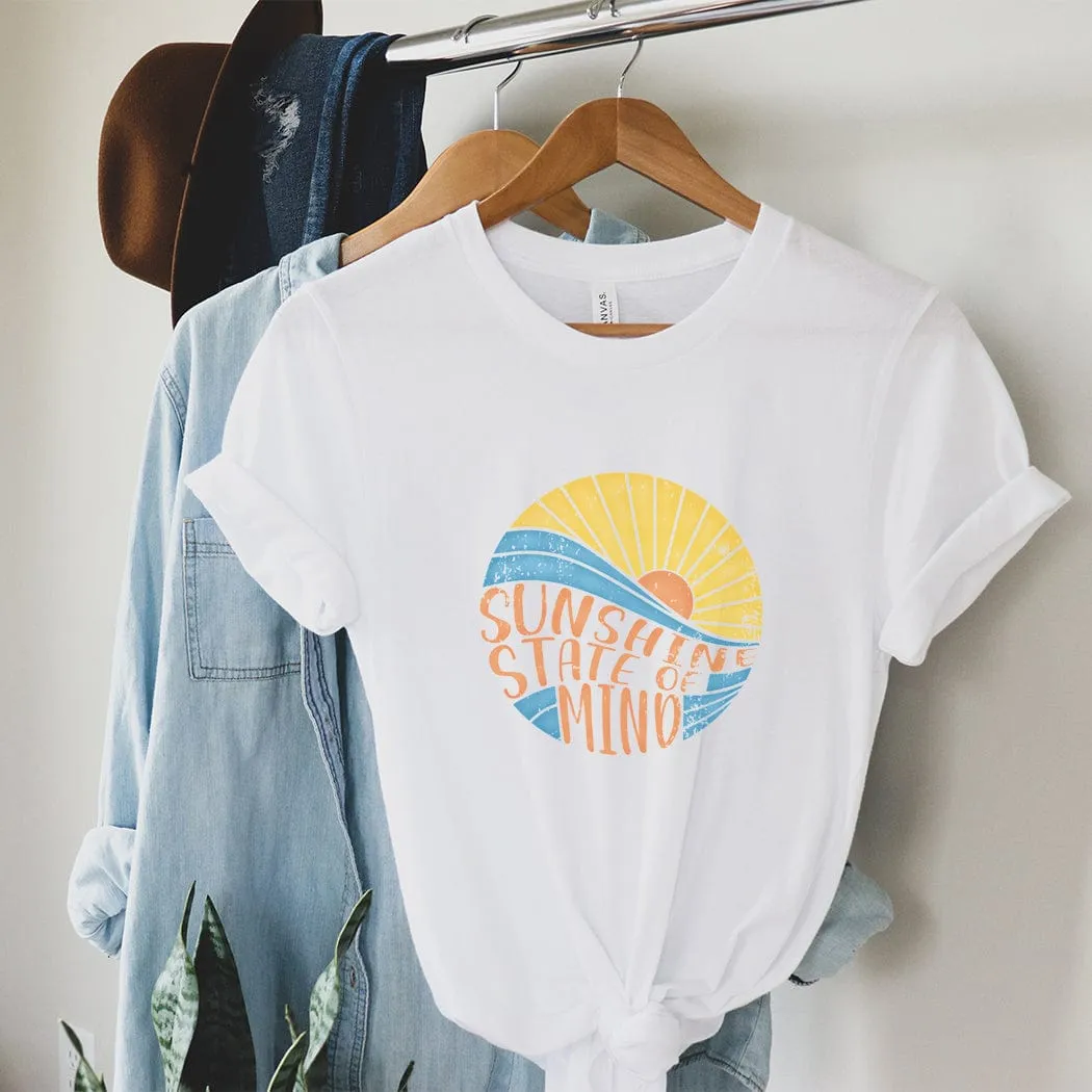 Wave Sunshine State Of Mind Summer Graphic T-Shirt - SU151